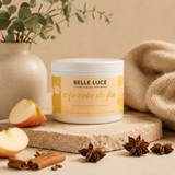 Bougie végétale "Au coin du feu" - Parfum Pomme et Cannelle - Cire de Soja naturelle - 200 gr