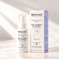 flacon en verre blanc avec lotion de bleuet avec pompe spray