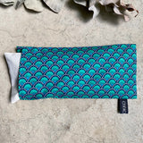 Relaxing cushion with lavender/linen flowers - Emerald fabric - 100% Oeko-tex certified cotton