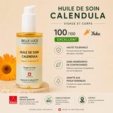 Huile de Soin Visage et Corps – Calendula BIO Suisse | Apaisante · Peaux Sensibles · 50 ml