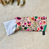 Relaxing cushion with lavender/linen flowers - Flora Fabric - 100% GOTS Certified Organic Cotton 
