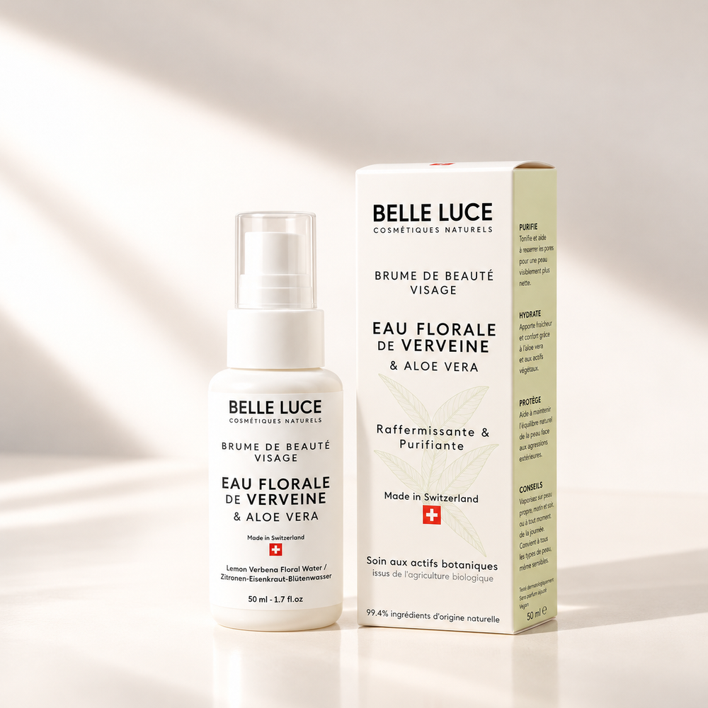 Lotion Booster d'éclat à la Verveine BIO Belle Luce, flacon spray en verre 50 ml