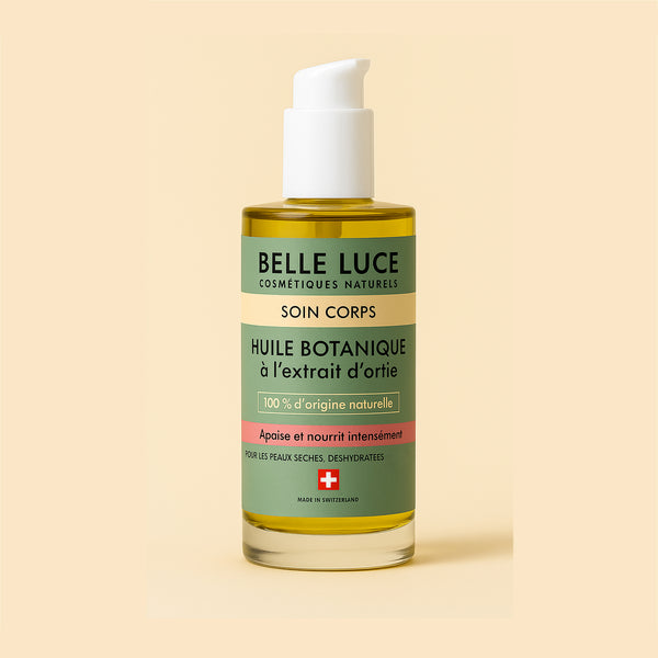 Huile de Soin Corps – Ortie BIO Suisse | Nourrissante · Peaux Sèches et Sensibles · 50 ml