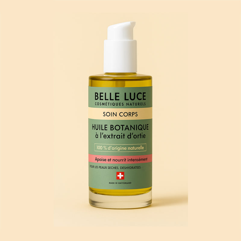 Huile de Soin Corps – Ortie BIO Suisse | Nourrissante · Peaux Sèches et Sensibles · 50 ml