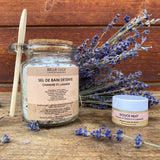 Sel de bain Détente - Chanvre et Lavande belle luce cosmetiques -made in switzerland
