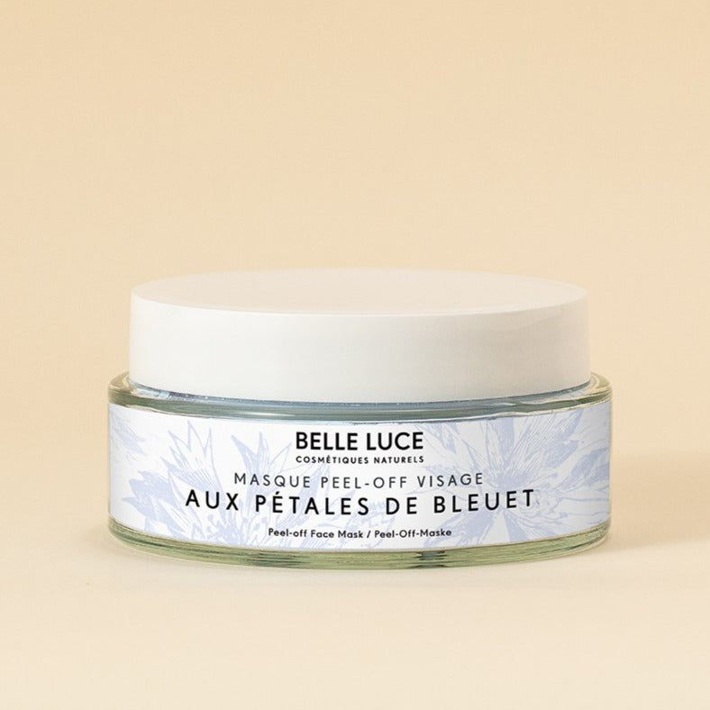 Masque Peel-off aux fleurs de bleuet- Hydratant et Rafraichissant- belle luce cosmetiques-made in switzerland- naturel-organic-bio